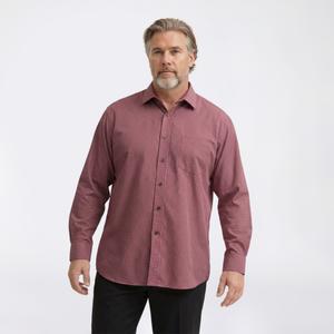 Mens Big & Tall Christian Aujard Stretch Dress Shirt - Burgundy